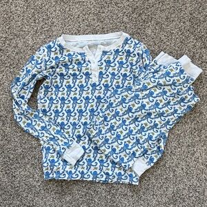Roller Rabbit Girls Blue Monkey Pajamas - 14